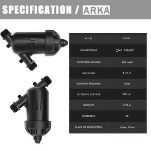 Sistema de filtración de discos ARKA 2.5"