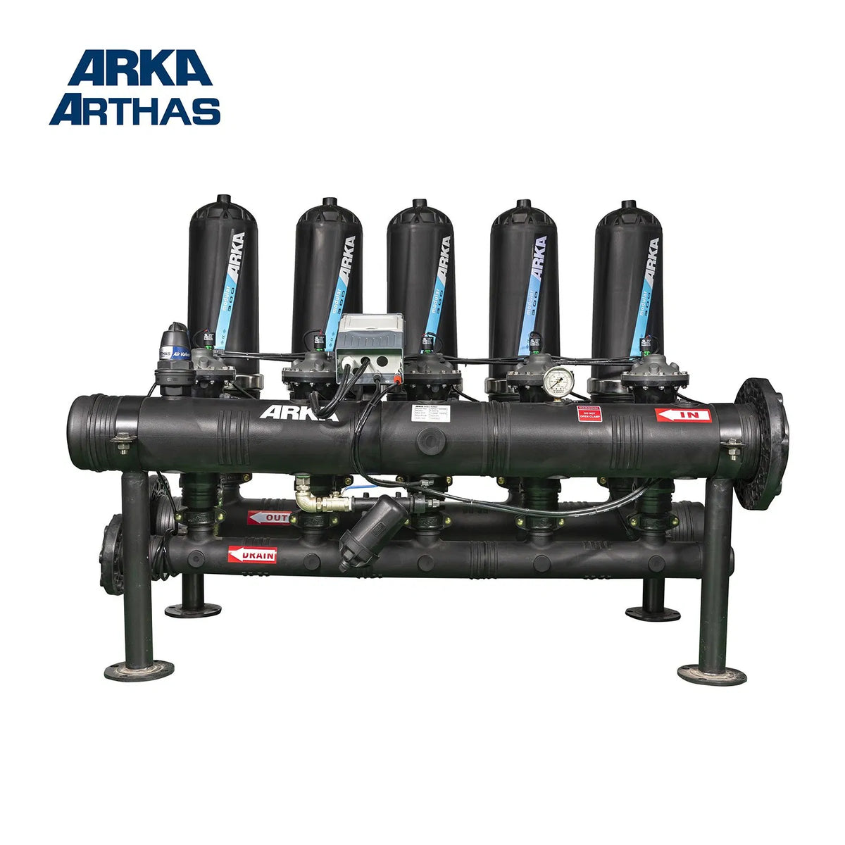 Sistema de filtración de discos ARKA tipo T de retrolavado 5 unidades 3"