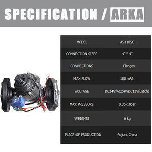 Válvula de aire ARKA eléctrica para jardín 4" imagen 4