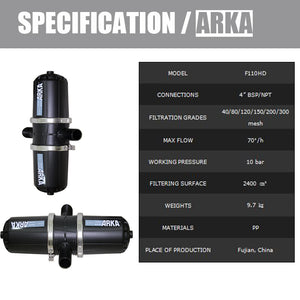 Filtro de discos ARKA cuerpo corto 4" imagen 2