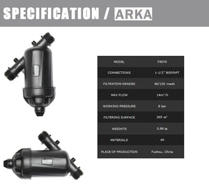 Filtro de riego ARKA tipo Y para riego por goteo 1/2" imagen 5
