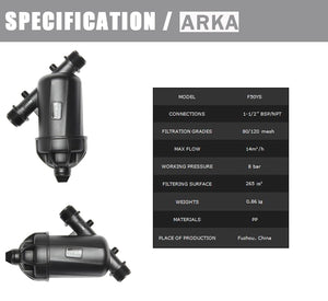 Filtro de discos ARKA tipo T para riego por goteo 120 mesh imagen 6