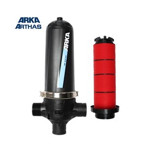 Filtro de discos ARKA tipo T cuerpo largo para riego por goteo 2.5"
