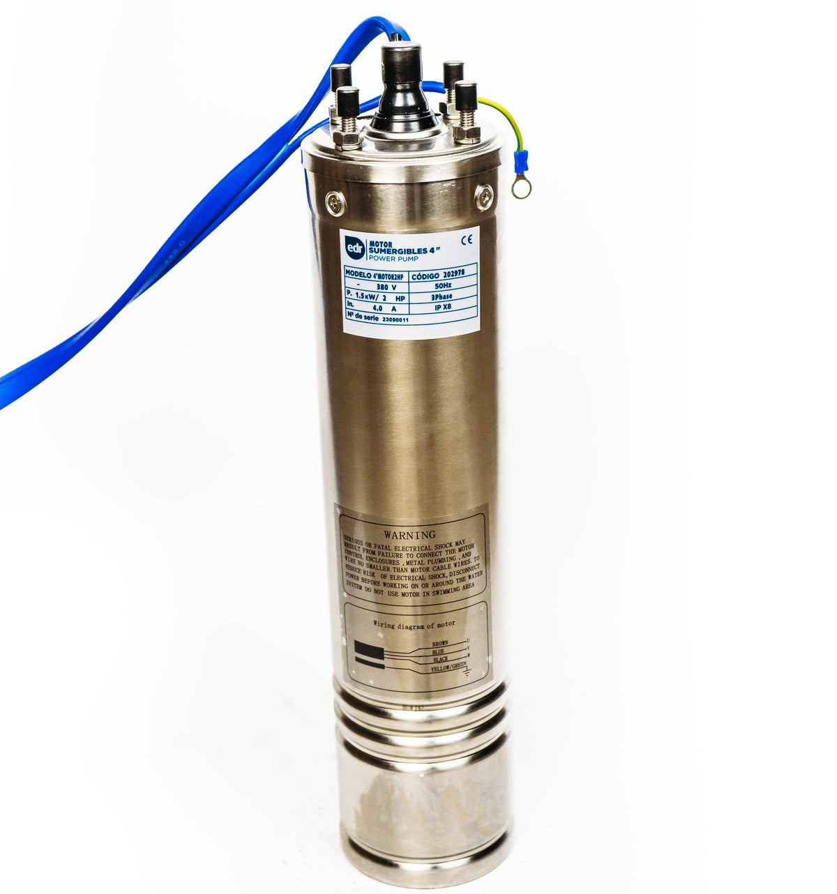 Motores Sumergibles para Pozo Profundo 4" ProPumps - 0.75 KW 1 HP 220 VOLT