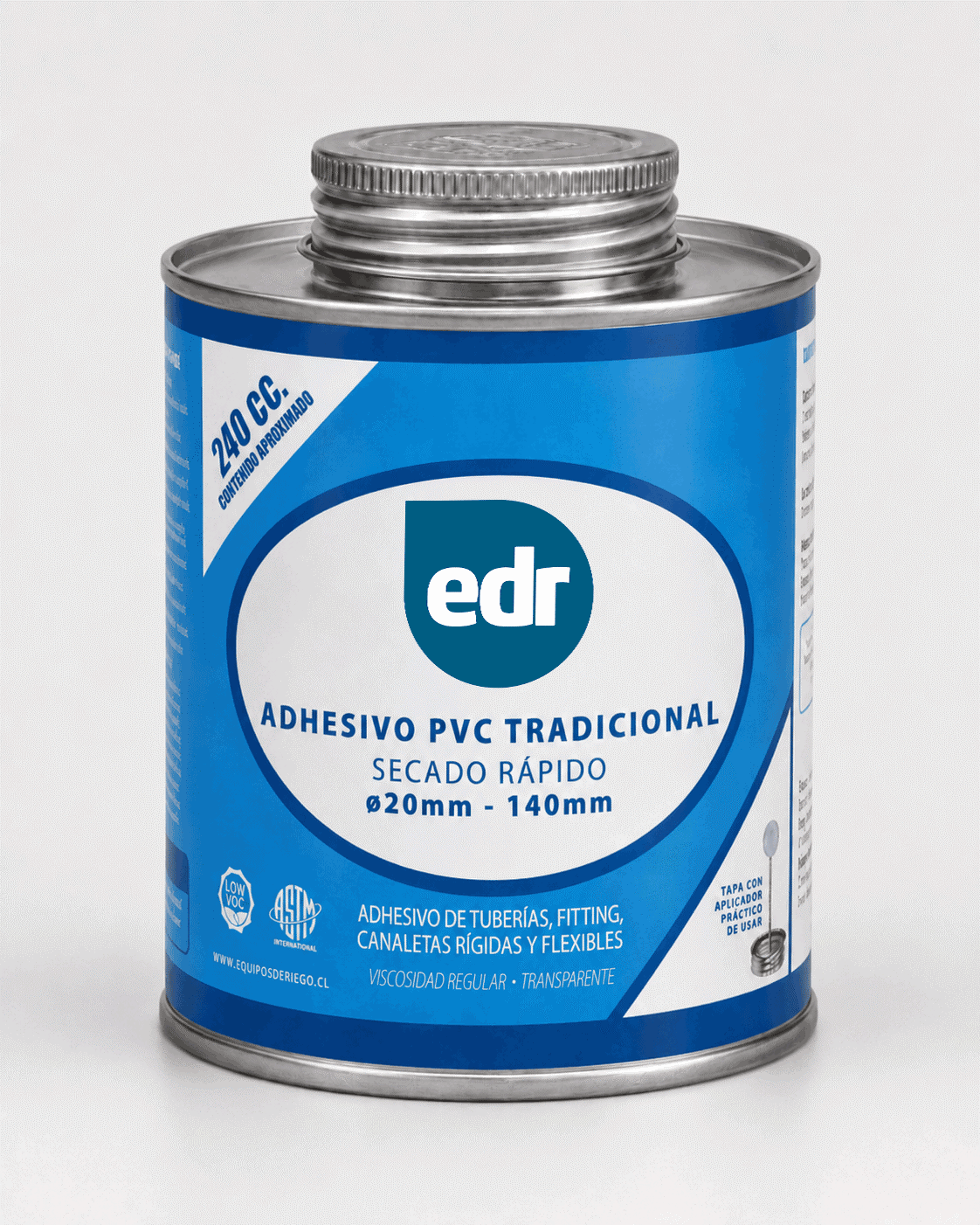 Adhesivo PVC EDR Tradicional EDrop - ADHESIVO PVC EDR TRADICIONAL NORMAL 240CC