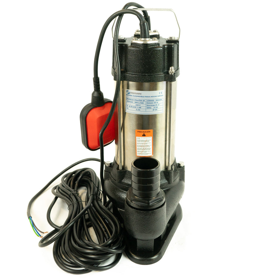 Bomba Sumergibles para Aguas Sucias ProPumps - VSm750-2F/G - 1 HP / 220V - CABLE 10M