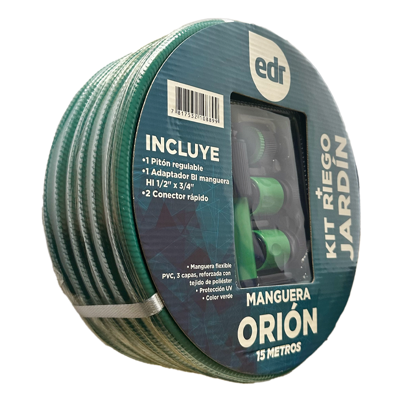 KIT Piton con Manguera Orion - KIT 1/2" VERDE - ROLLO 10 M